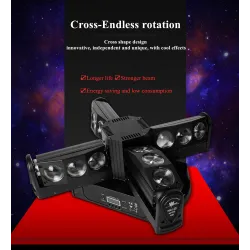 LED scenelys - kryssbevegelseshode - DMX-kontroll - laserprojektor