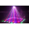 LED-scenljus - korsrörande huvud - DMX-kontroll - laserprojektor