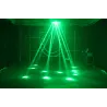 LED-scenljus - korsrörande huvud - DMX-kontroll - laserprojektor