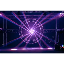 LED-scenljus - korsrörande huvud - DMX-kontroll - laserprojektor
