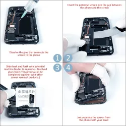Thin pry blade - disassembly tool - for curved LCD screen - separatorTools