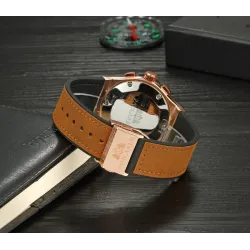Montre de sport classique - automatique - bracelet cuir/caoutchouc