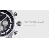 SINOBI - elegant multifunktions quartz ur - kronograf - læderrem
