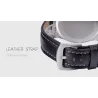 SINOBI - élégante montre à quartz multifonction - chronographe - bracelet en cuir