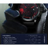 SINOBI - relógio de quartzo elegante - pulseira de silicone - fio de metal