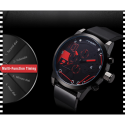 SINOBI - modny zegarek kwarcowy - silikonowy pasek - metalowy drutZegarki