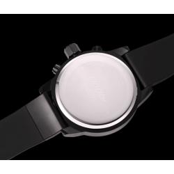 SINOBI - relógio de quartzo elegante - pulseira de silicone - fio de metal