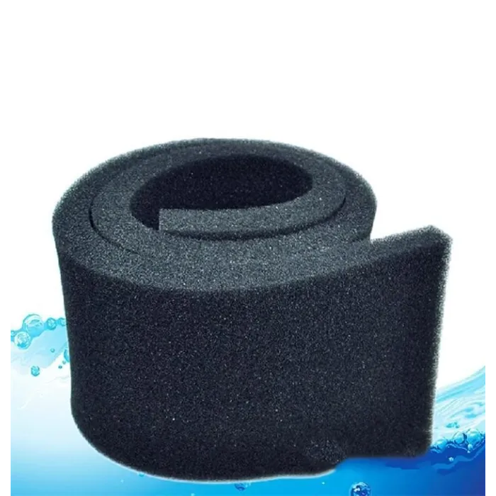 Sort biokemisk bomuldsfilter - svamp - til akvarium - 50 * 12 * 2 cm
