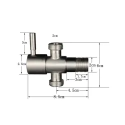Vinkelreguleringsventil - 3-veis kobling - dusjhodeavleder - bidet - vask