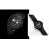 SINOBI - stilfuldt quartz ur - læderrem - smile ansigt design