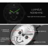 SINOBI - montre à quartz élégante - bracelet en cuir - design visage souriant
