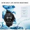 SINOBI - montre à quartz élégante - bracelet en cuir - design visage souriant