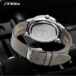 SINOBI - montre à quartz à la mode - étanche - bracelet en cuir