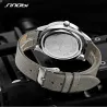 SINOBI - montre à quartz à la mode - étanche - bracelet en cuir