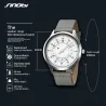 SINOBI - montre à quartz à la mode - étanche - bracelet en cuir