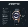 SINOBI - montre à quartz à la mode - étanche - bracelet en cuir