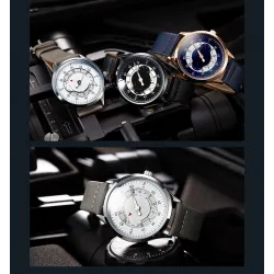 SINOBI - montre à quartz à la mode - étanche - bracelet en cuir