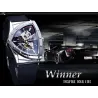 WINNER - montre de sport à la mode - couvercle transparent - pointeurs lumineux - cadran en forme de triangle