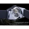 WINNER - montre de sport à la mode - couvercle transparent - pointeurs lumineux - cadran en forme de triangle