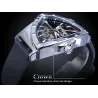 WINNER - montre de sport à la mode - couvercle transparent - pointeurs lumineux - cadran en forme de triangle