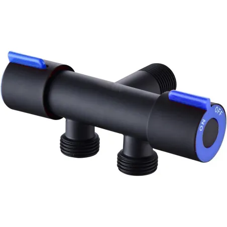 Multifunktionaler Wasserhahn - Waschmaschinenhahn - 1 in 2 out - Doppelhahn - Edelstahl