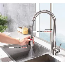 Keuken uittrekbare kraan - watersproeier - verstelbare sproeikopKeukenkranen