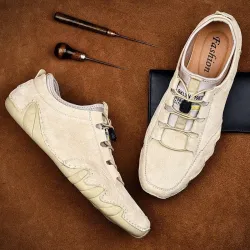 Tyylikkäät mokkanahkaiset lenkkarit - slip on loafers