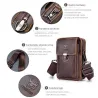 Petite pochette - taille / sac à bandoulière - cuir véritable