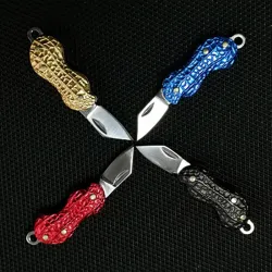 Mini pocket knife - foldable - stainless steel - peanut shapeKnives & Multitools