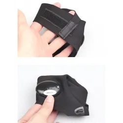 Fingerless gloves - with LED flashlight - waterproof - camping - hiking - survival toolTorches