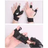 Fingerless gloves - with LED flashlight - waterproof - camping - hiking - survival toolTorches