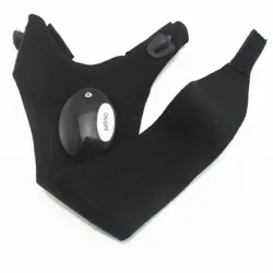 Fingerless gloves - with LED flashlight - waterproof - camping - hiking - survival toolTorches