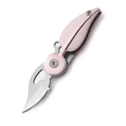 Mini foldbar lommekniv - rustfrit stål - bladform