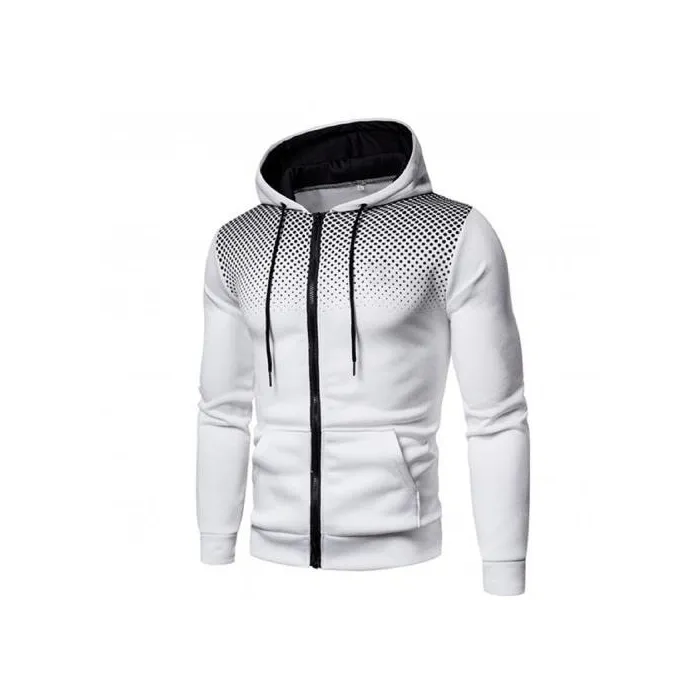 Impression 3D - sweat à capuche - manches longues - fermeture éclair
