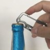 Mini couteau multifonction - avec décapsuleur / mousqueton - acier inoxydable