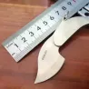 Mini fickkniv - hopfällbar - med nyckelring - rostfritt stål - bladform