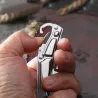 Cuchillos & multitoolsMinicuchillo plegable - con mosquetón - acero inoxidable