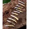 Klappbares Mini-Taschenmesser - geschnitzte Muster - Edelstahl