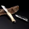 Minivikbar fickkniv - snidade mönster - rostfritt stål