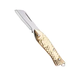 Klappbares Mini-Taschenmesser - geschnitzte Muster - Edelstahl