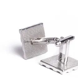 Boutons de manchette carrés à la mode - avec strass / émail noir