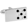 Fashionable rectangle cufflinks - black enamelCufflinks
