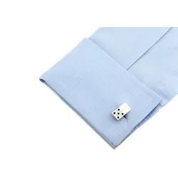 Boutons de manchette rectangle mode - émail noir
