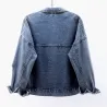 Vintage kort denimjakke - med diamanter/hull