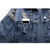 ChaquetasChaqueta de mezclilla corta vintage - con diamantes / agujeros