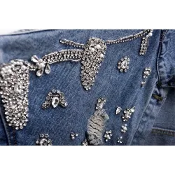 Vintage short denim jacket - with diamonds / holesJackets