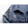 ChaquetasChaqueta de mezclilla corta vintage - con diamantes / agujeros