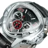 RelojesJaragar - lujoso reloj deportivo automático - esfera triangular geométrica - correa de piel auténtica
