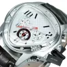 RelojesJaragar - lujoso reloj deportivo automático - esfera triangular geométrica - correa de piel auténtica