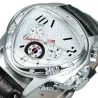 RelojesJaragar - lujoso reloj deportivo automático - esfera triangular geométrica - correa de piel auténtica